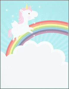 Unicorn Invitation Card Free Printable