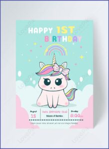 Unicorn Invitation Template Free Download