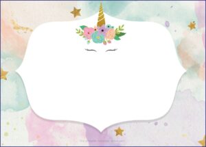 Unicorn Invitation Template Hd
