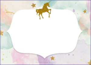 Unicorn Invitation Template Printable