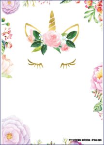 Unicorn Invitation Templates Free
