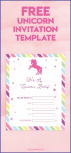 Unicorn Invitation Templates Free Download