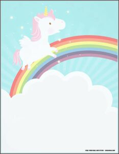 Unicorn Invitations Free Template