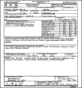 Us Army Dd214 Form