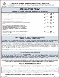 Us Passport Renewal Form Ds 82 Online