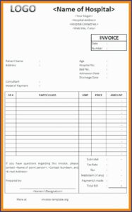 Veterinary Invoice Template