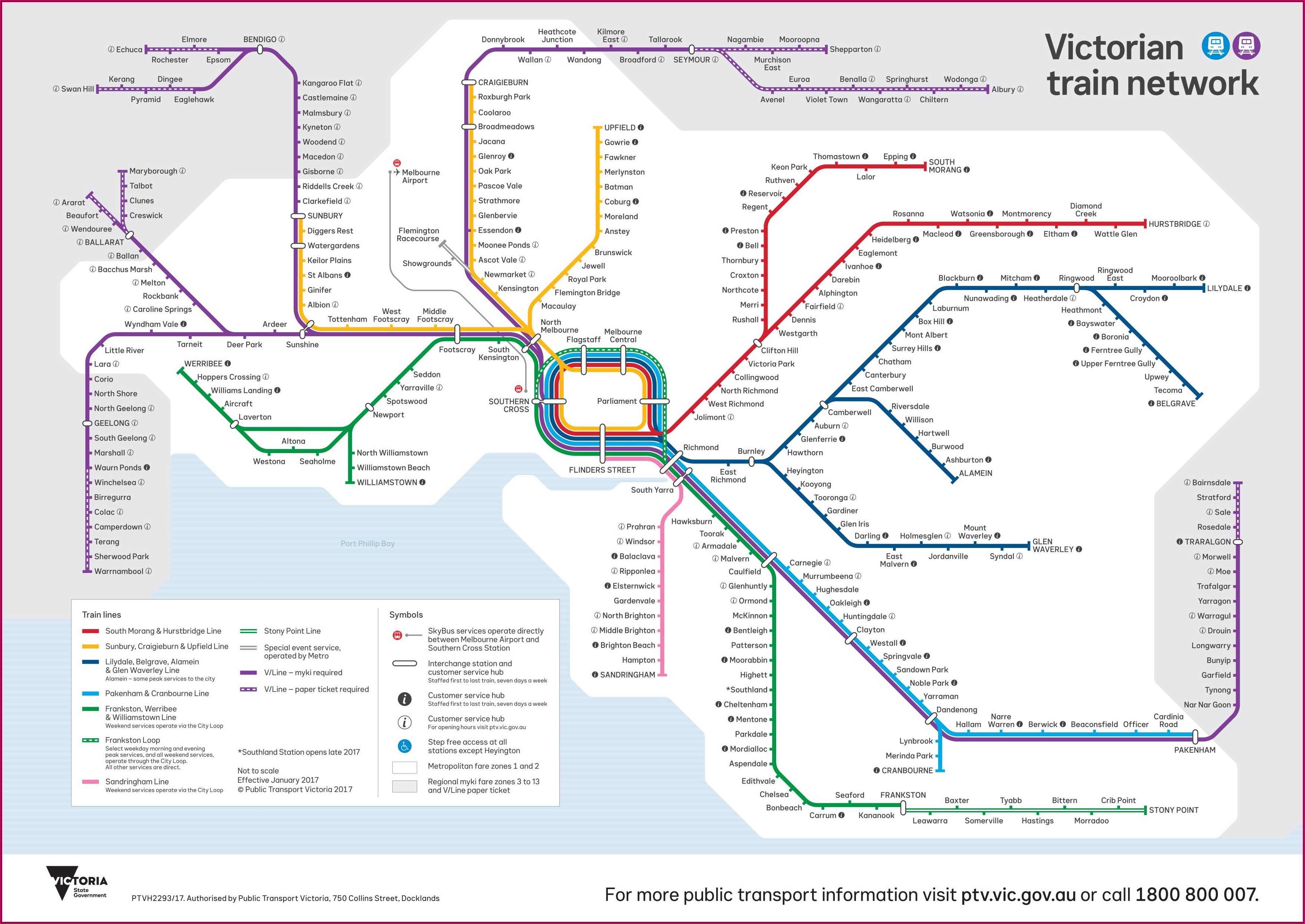 Vic Country Rail Map
