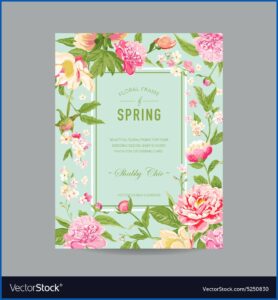 Vintage Floral Wedding Invitation Frame