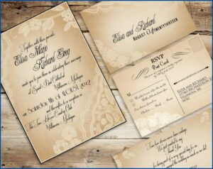 Vintage Wedding Invitations Templates