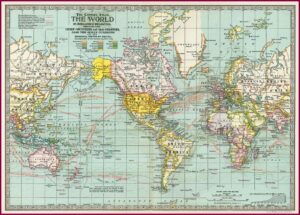Vintage World Map Wrapping Paper