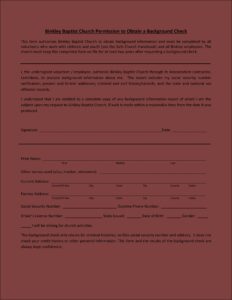Volunteer Background Check Authorization Form Template