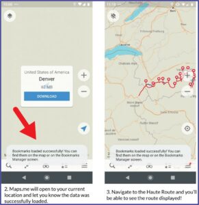 Walkers Haute Route Google Maps