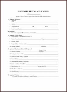 Washington State Rental Agreement Form