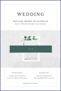 Wedding Invitation Belly Band Template