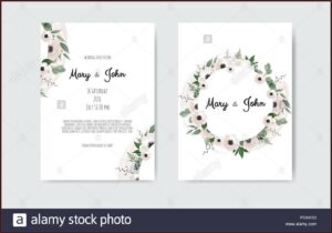 Wedding Invitation Card Template Design