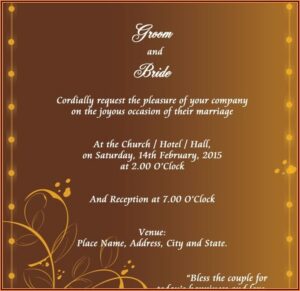 Wedding Invitation Templates Free Indian