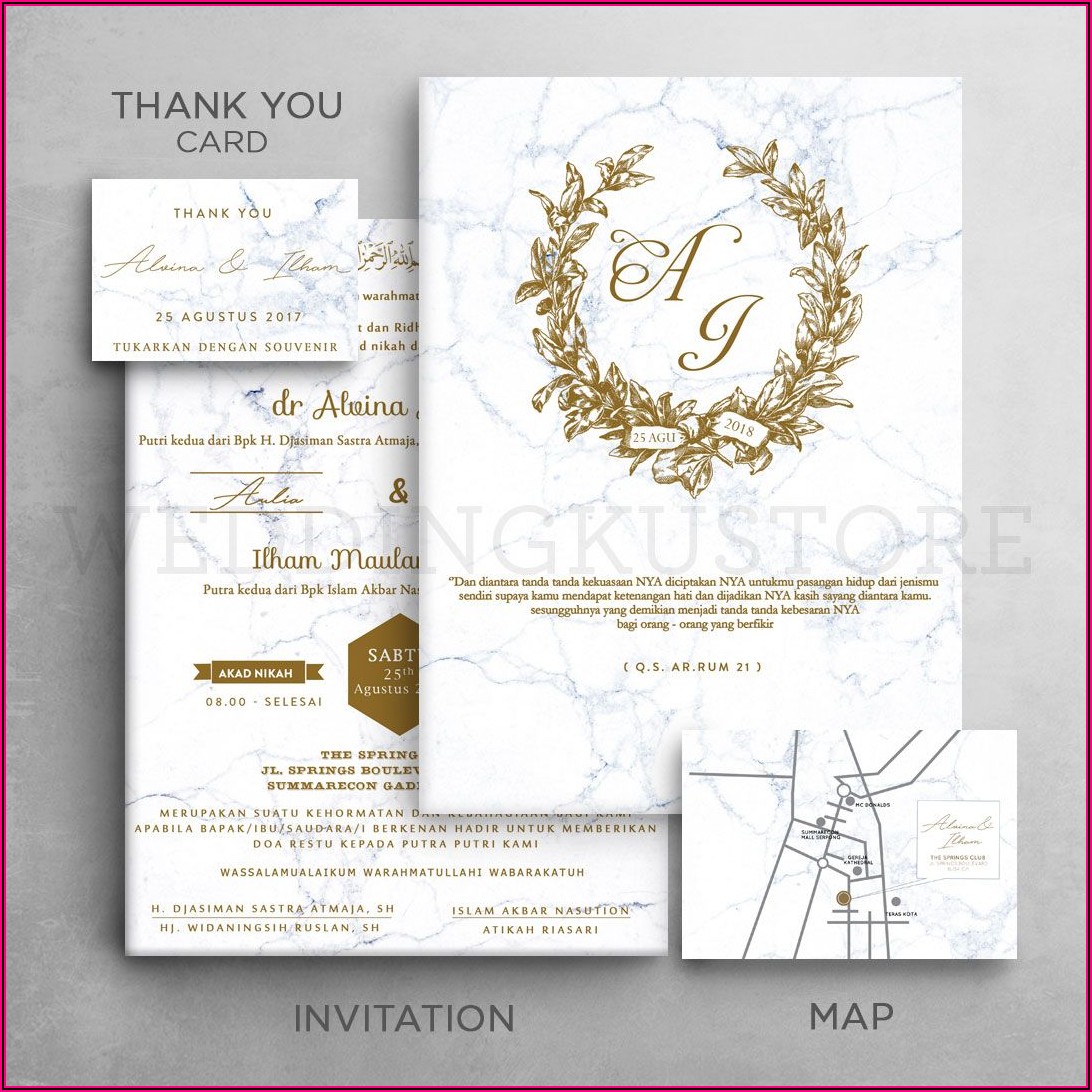 Wedding Invitation With Map