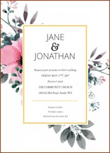 Wedding Invitations Templates Free Photoshop