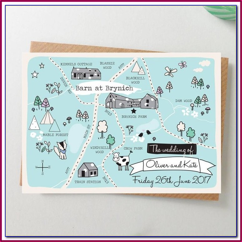 Wedding Invitations With Map