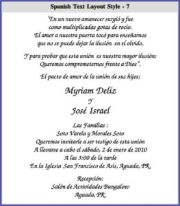 Wedding Invitations Wording Samples In Spanish