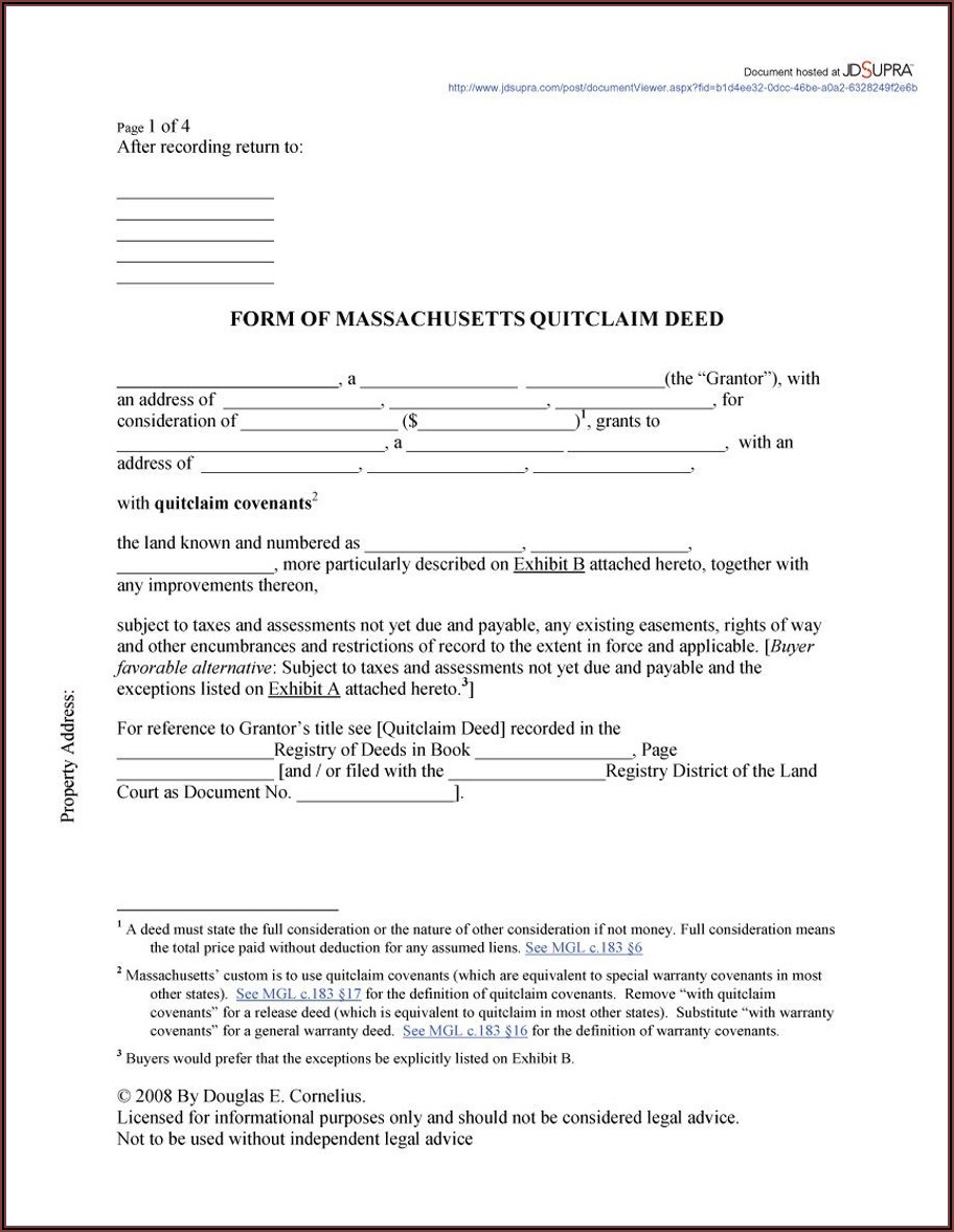 Where Can I Download A Quit Claim Deed Form