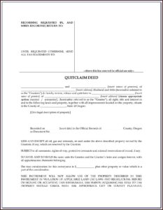 Wisconsin Quit Claim Deed Form 3 2003