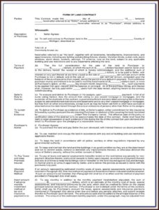 Wisconsin Real Estate Forms Land Contract