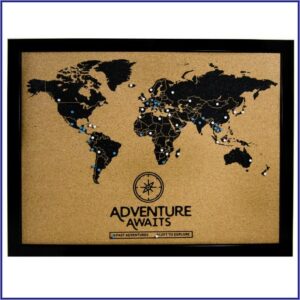 World Map Cork Board Diy