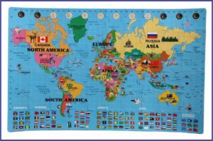 World Map Foam Puzzle Mat