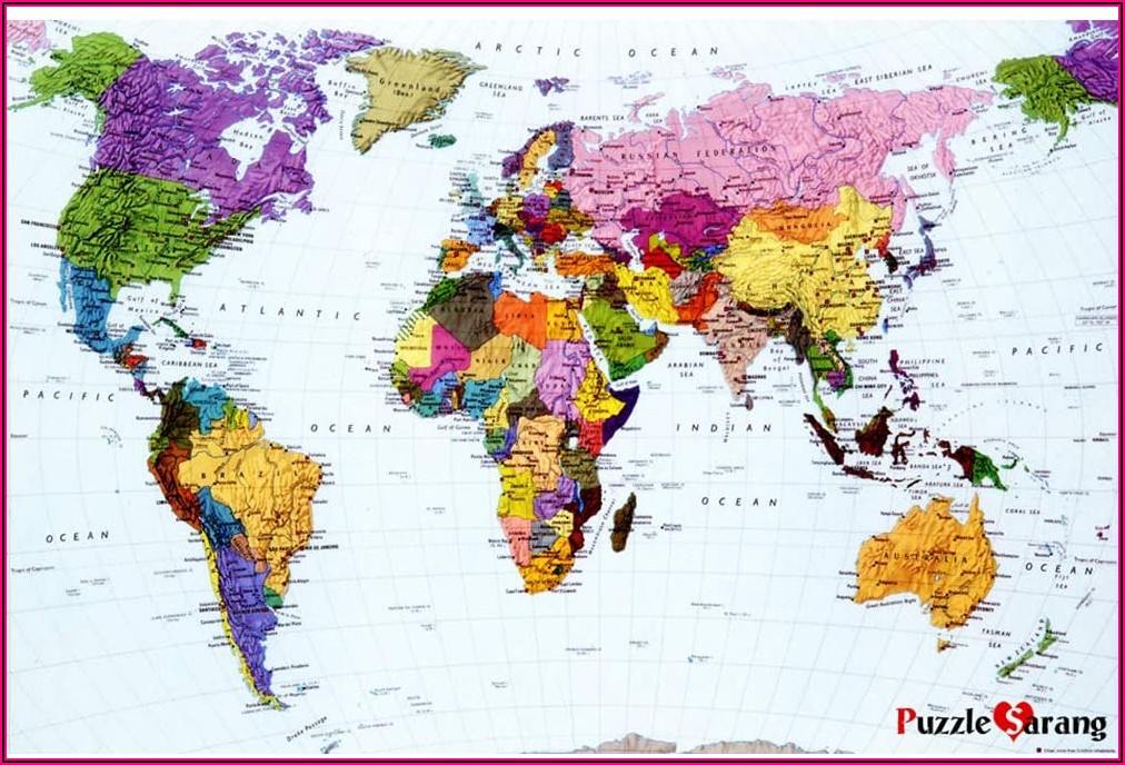 World Map Jigsaw Puzzle Amazon
