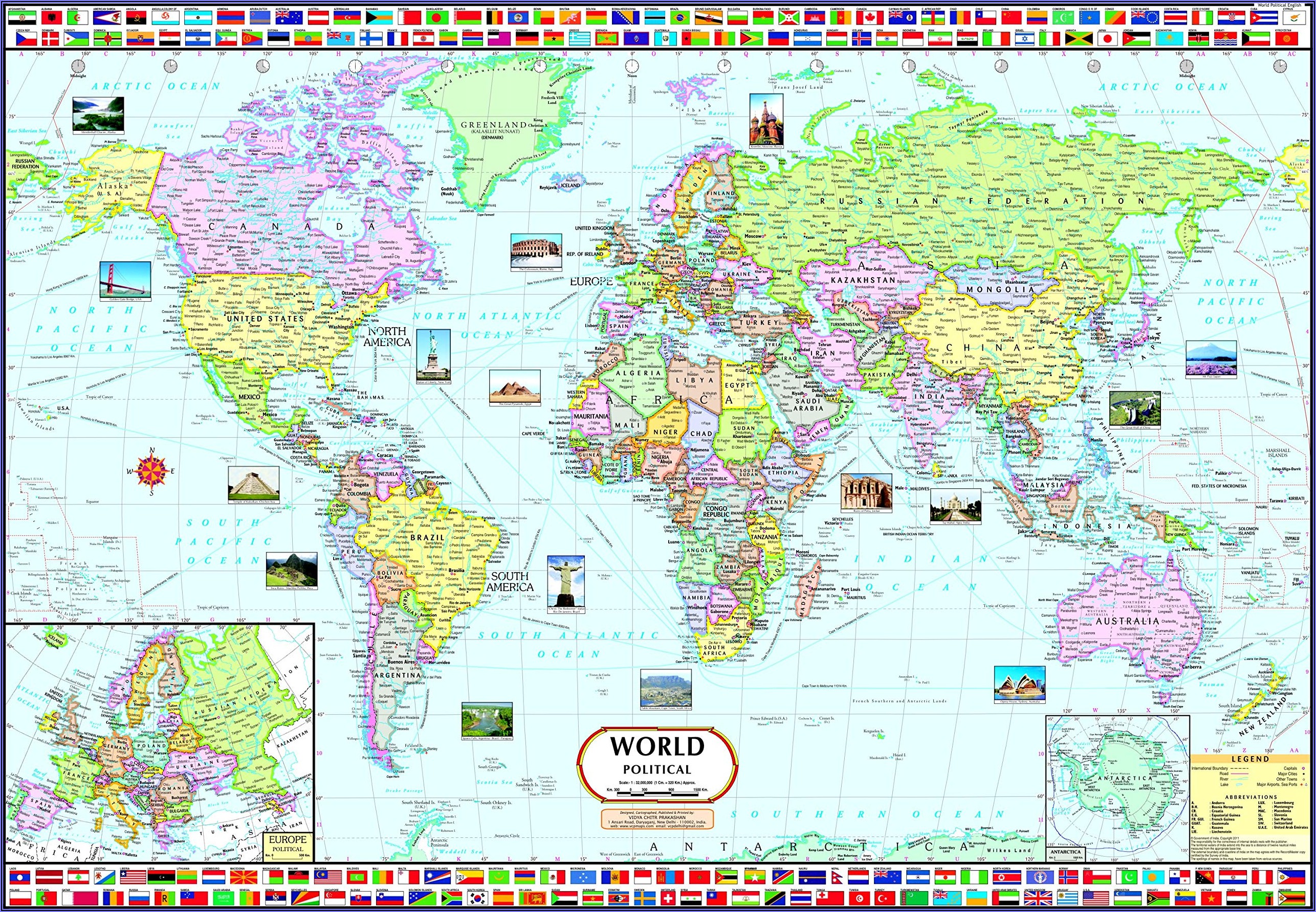World Map Laminated Buy
