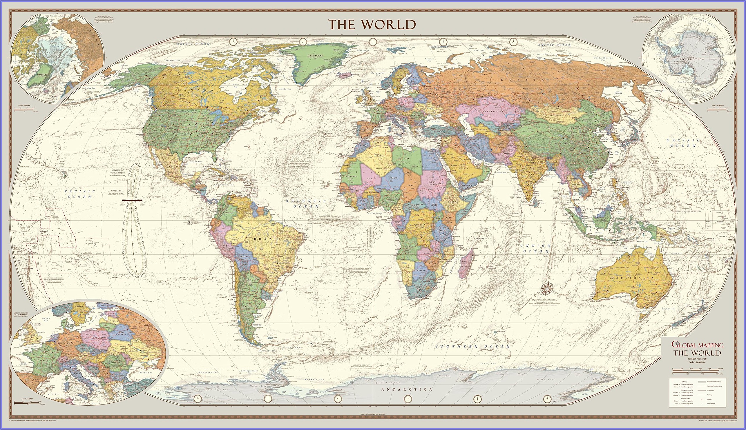World Map Laminated Large