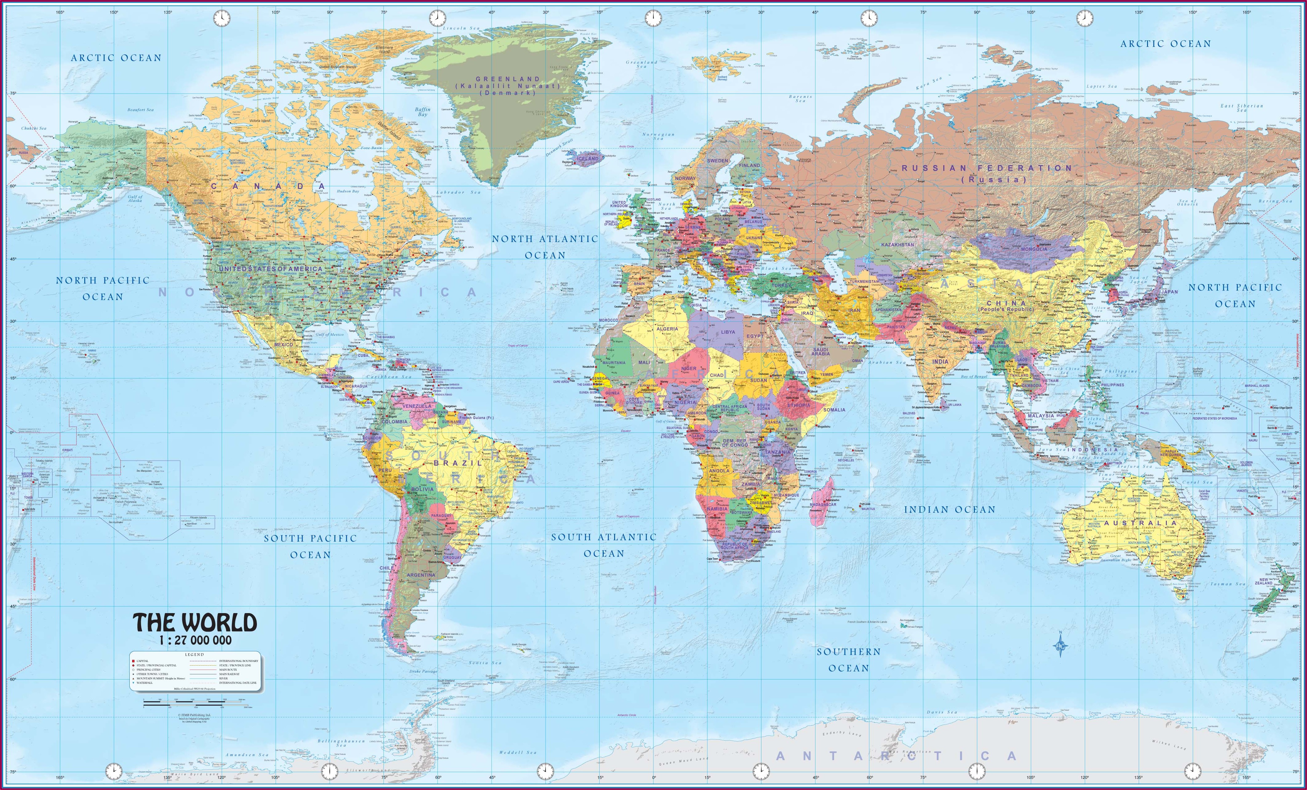 Обычная карта мира