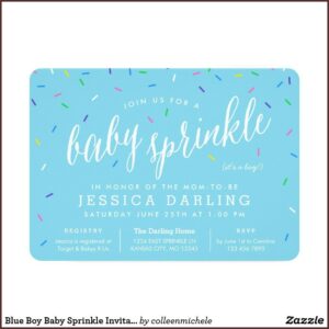Zazzle Baby Boy Sprinkle Invitations