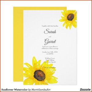 Zazzle Sunflower Wedding Invitations