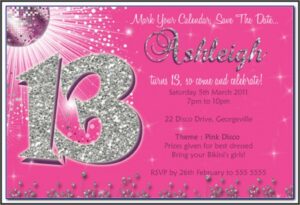 13th Birthday Boy Invitation Template