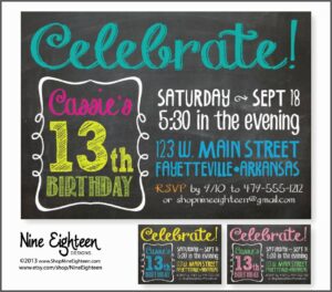 13th Birthday Invitation Wording Girl