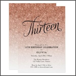 13th Birthday Invitations Ideas