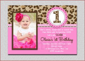 1st Birthday Invitation For Baby Girl Template