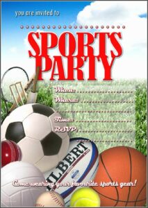 1st Birthday Invitations Boy Sports