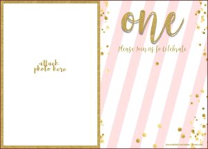 1st Birthday Invitations Girl Template Free