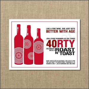 40th Birthday Dinner Invitation Wording