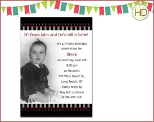 50th Birthday Invitation Samples