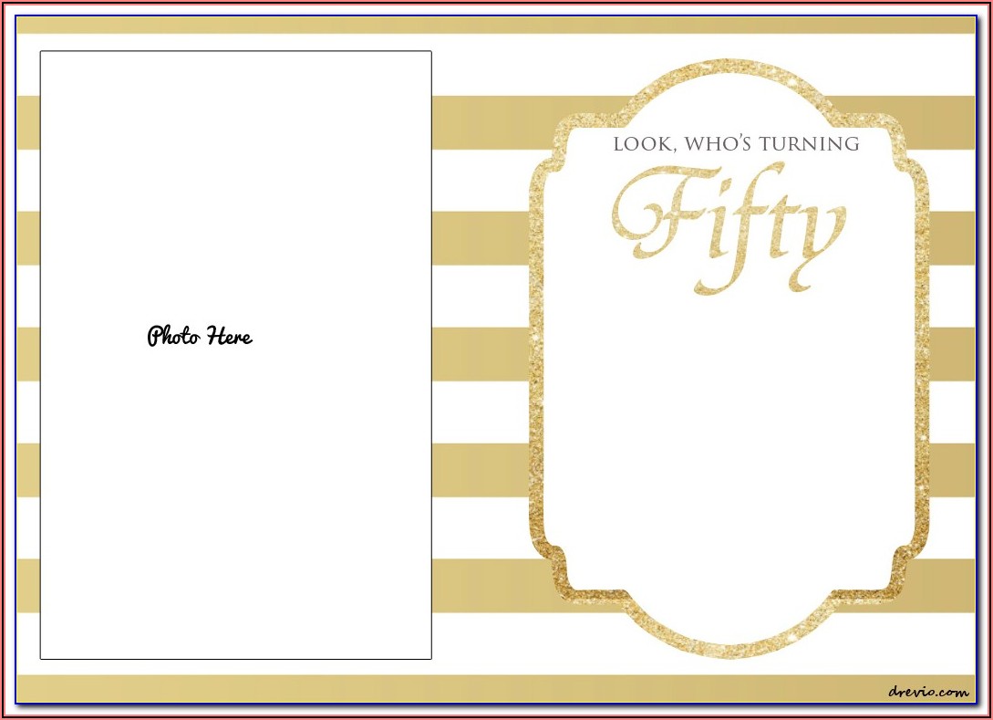 50th Birthday Invitation Templates For Her