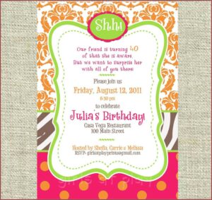 Animal Print Birthday Invitations
