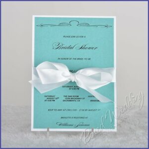 Aqua Blue Wedding Invitation Cards