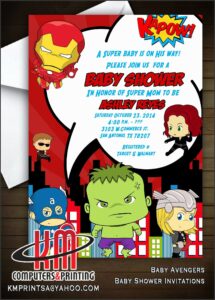 Avengers Birthday Invitations Custom