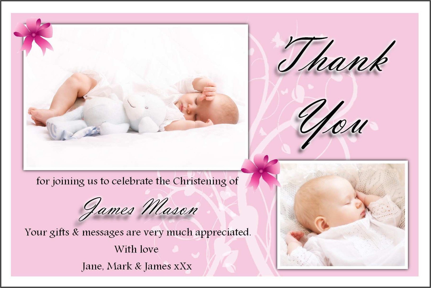 Baby Girl Invitation For Christening