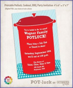 Bbq Potluck Invitation Wording