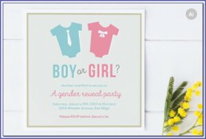 Bee Gender Reveal Invitation Template